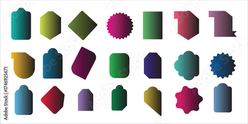 Sale , discount labels in different shapes circles, tags, banners vector design template