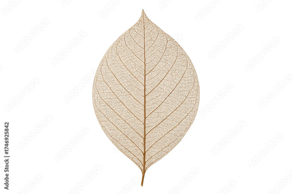 Obraz premium Dried leaf skeleton showing natural texture and transparent veins