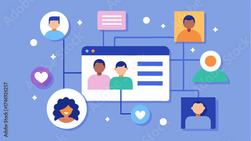 A social media feed with dynamic posts commenting sections and user interactions designed to highlight content engagement.