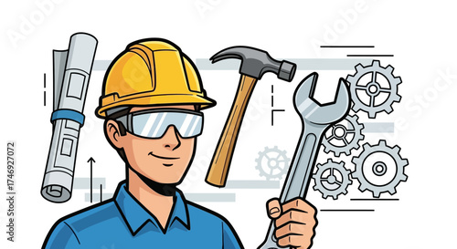 worker with tools