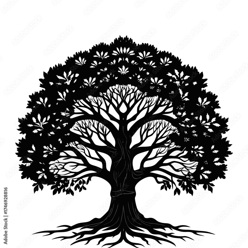 Obraz premium tree silhouette vector