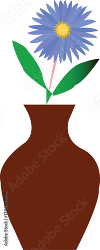 Flower in a Vase Illustration