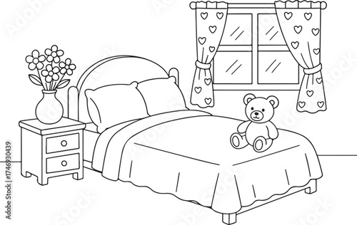 bed in a hotel room