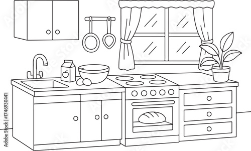 modern kitchen interior