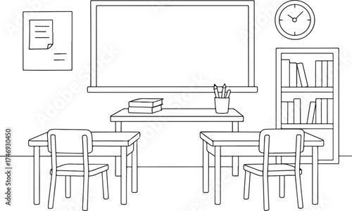set of chairs and tables