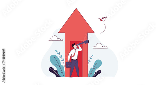Business growth and future vision exploring opportunities.

