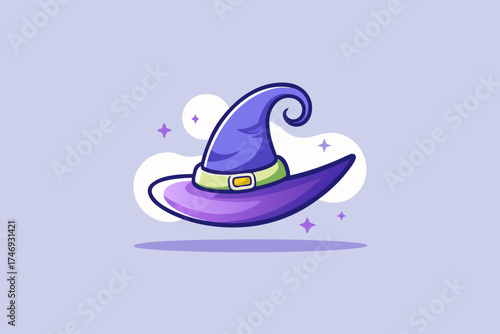 witch hat with single sparkly swirl on top