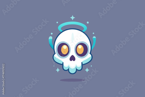 skull with minimal cracks on forehead subtle horror detail,