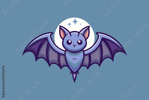 symmetrical bat with micro gradient on top wings design,