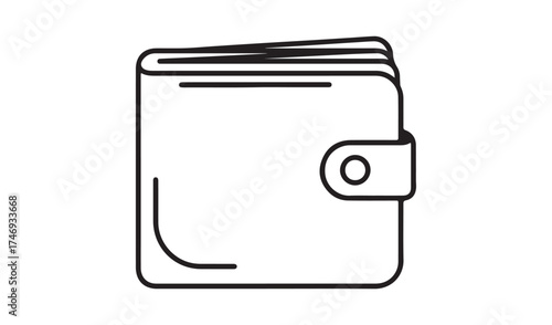 Wallet icon isolated on white background in vector format