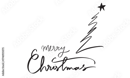 Merry Christmas tree pine drawing black color element graphic design xmas merry christmas xmas happy new year december month pine tree drawing star winter season time merry christmas xmas new year