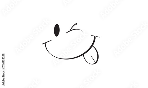 Face feeling smile icon black color object icon face smile funny happy enjoy mood character cartoon smile emotion mood positive doodle communication smile face icon happy comic client drawing black 