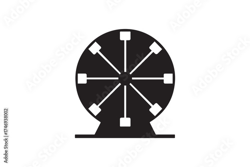 Ferris Wheel Silhouette Vector Design