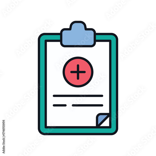 Band Aid icon with white background vector stock illustration