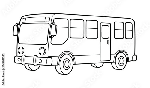 Illustration of a bus isolated on white background