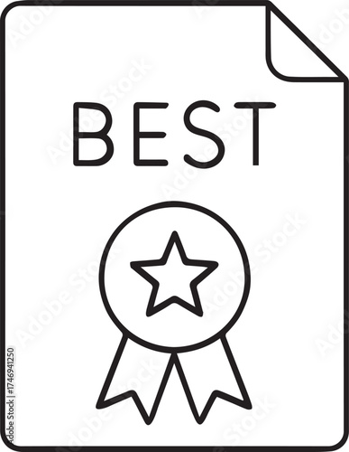 Best Award Certificate Icon