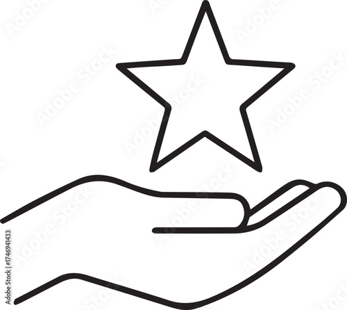 Hand Holding Star Icon