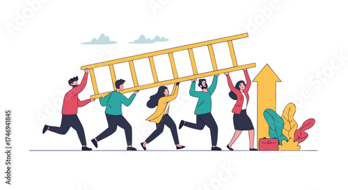 Teamwork helps achieve goals and success together.

