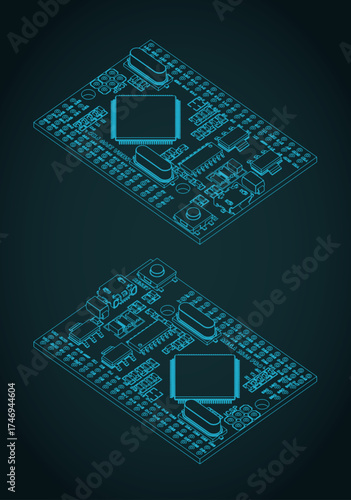 Arduino Mega Pro isometric drawings