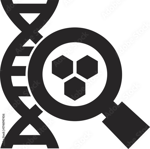 Genetic Research and Molecular Analysis Icon


