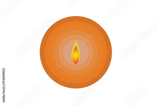 orange burning candle
