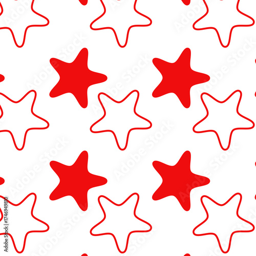 pattern con stelle rosse