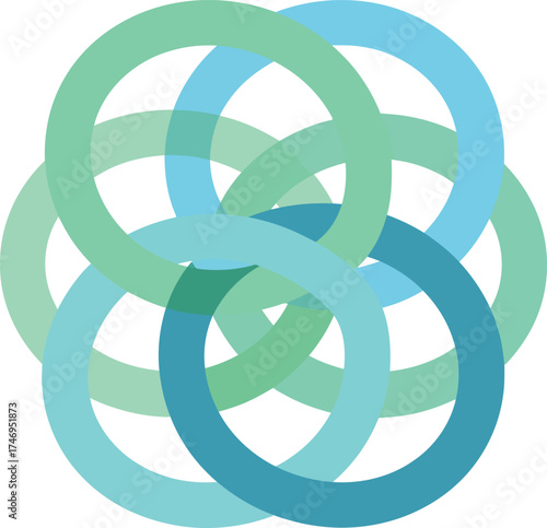 Interlocking Rings Abstract Design