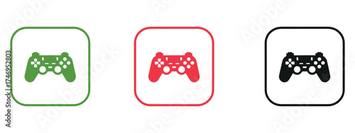 Vector illustration of a modern game controller icon — minimalistic gaming gamepad design perfect for esports logos, mobile apps, and streaming graphics.