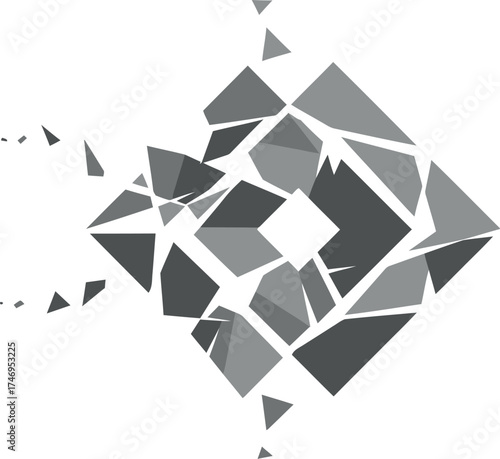 Abstract Geometric Fragmented Design