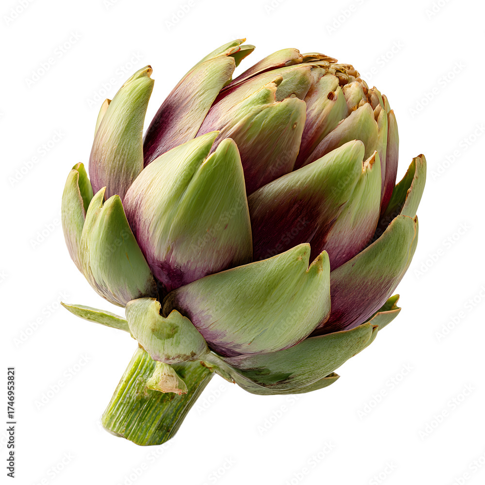 Fototapeta premium Fresh Isolated Artichoke on Transparent Background for Graphic Design Projects
