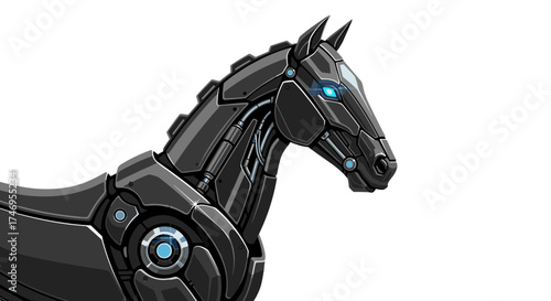 Futuristic Robotic Horse A Glimpse into Technological Equine Evolution.