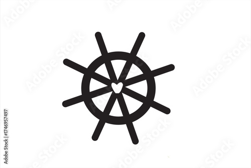 steering wheel and compass