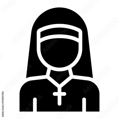 nun icon vector