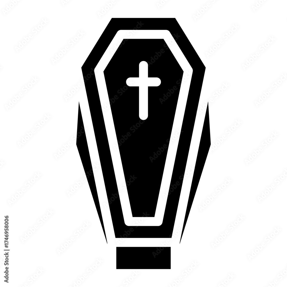 Obraz premium coffin icon vector