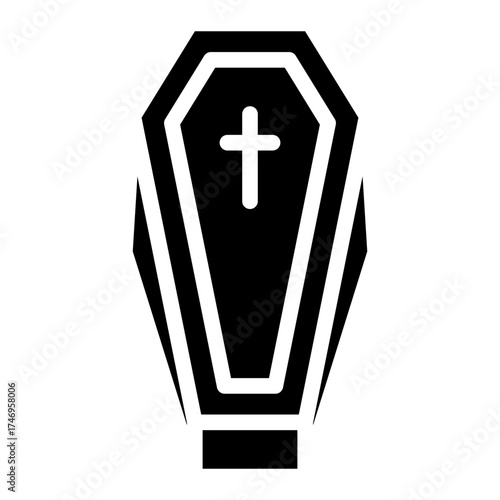 coffin icon vector