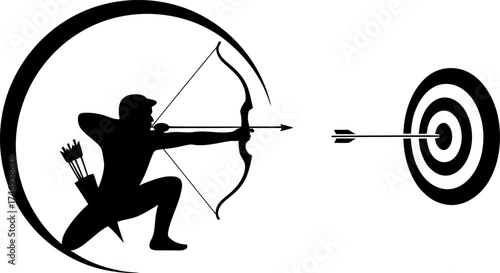 Archer Hitting Target