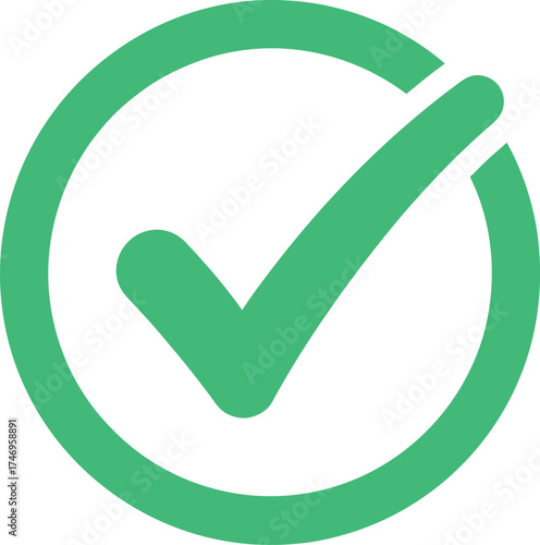 Green Check Mark in Circle Icon