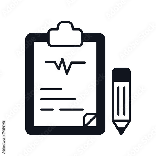 Diagnosis  icon with white background vector stock illustration