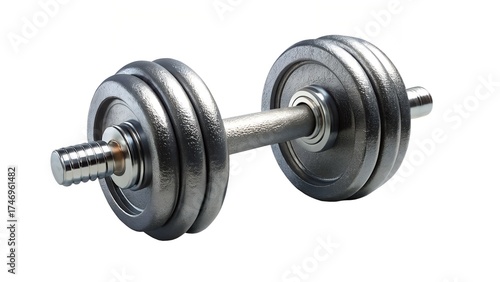Adjustable Iron Dumbbell Isolated on White