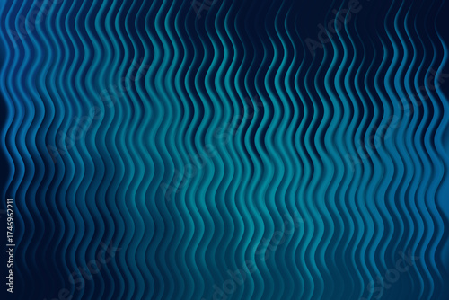 Abstract deep blue and teal wavy lines pattern overlay textural background