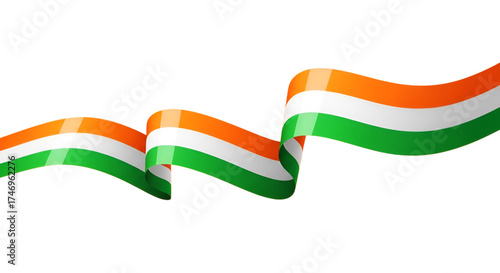 Free Download Dynamic indian flag ribbon for independence day celebrations and national pride - GFXLoad