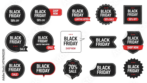Vintage Sale Stickers – Retro Red and White Price Tags and Discount Labels