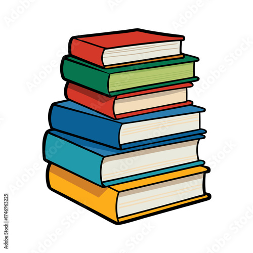 Stack of Colorful Books - Education, Reading, Knowledge, and Learning Concept