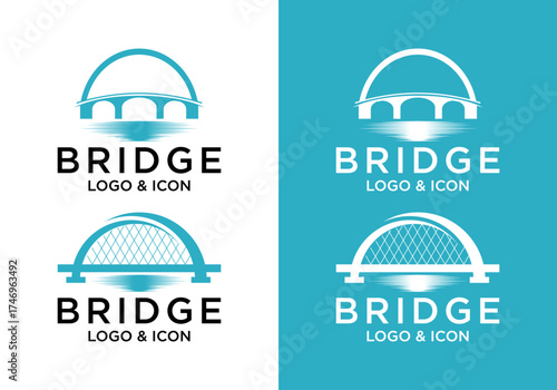 bridge logo icon vector, symbol, design template
