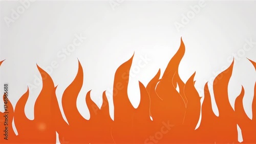 Minimalist Nature Design with Flame Elements in White Space for Modern Aesthetic Appeal