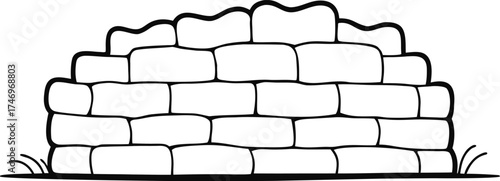 Stone Path Texture Vector Illustration Hand Drawn