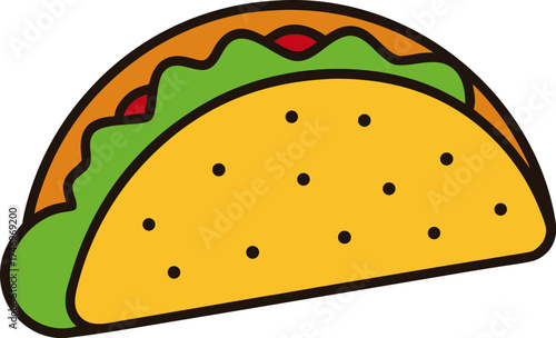 Minimal and Stylish Hand Drawn Taco Illustration