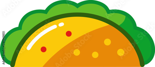 Simple Fast Food Taco Icon Vector Design