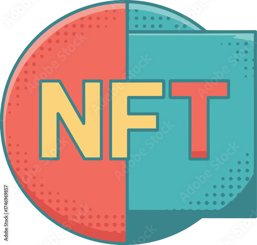 NFT Logo in Retro Style