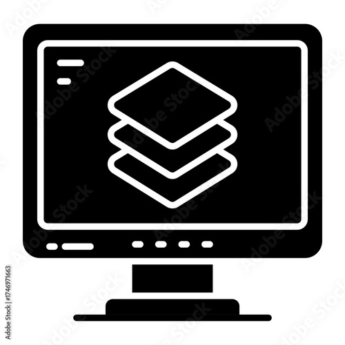 An editable design icon of layers 